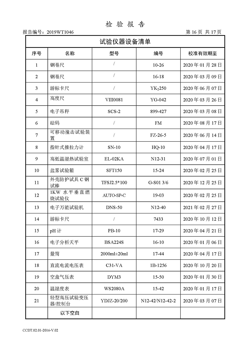 高分子橋架檢測(cè)報(bào)告